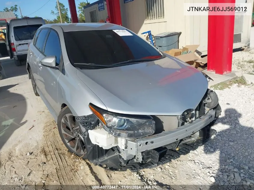 2018 Toyota Corolla Im VIN: JTNKARJE6JJ569012 Lot: 40772447