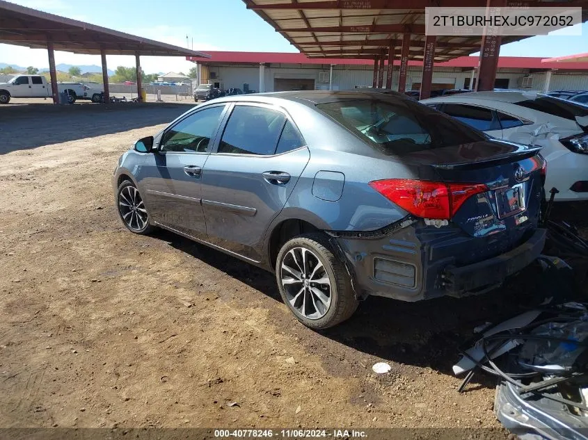 2018 Toyota Corolla Se VIN: 2T1BURHEXJC972052 Lot: 40778246