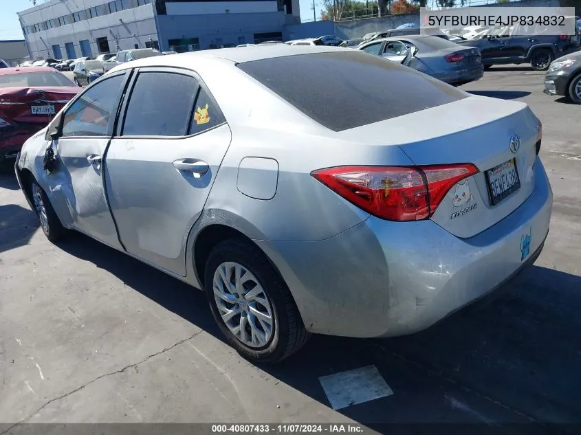 5YFBURHE4JP834832 2018 Toyota Corolla Le