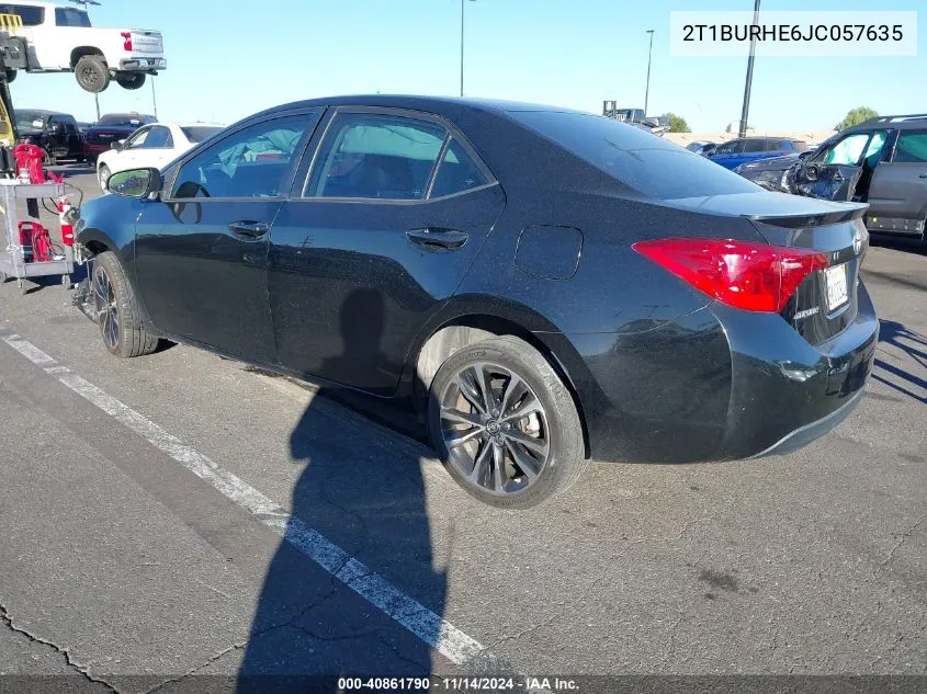 2018 Toyota Corolla Se VIN: 2T1BURHE6JC057635 Lot: 40861790