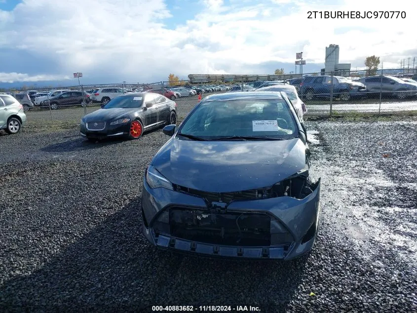 2018 Toyota Corolla L/Le/Xle/Se/Xse VIN: 2T1BURHE8JC970770 Lot: 40883652