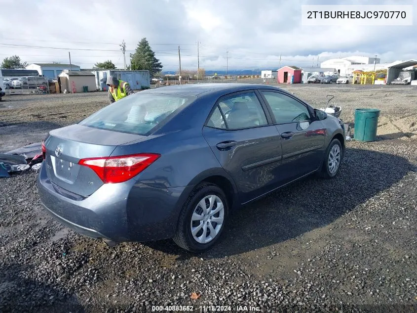 2018 Toyota Corolla L/Le/Xle/Se/Xse VIN: 2T1BURHE8JC970770 Lot: 40883652