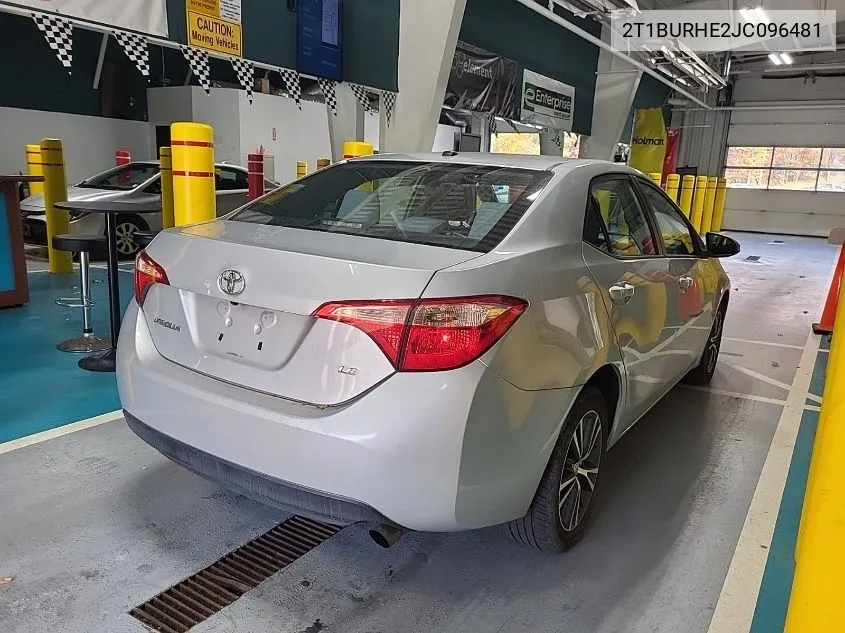 2018 Toyota Corolla L/Le/Xle/Se/Xse VIN: 2T1BURHE2JC096481 Lot: 40889268