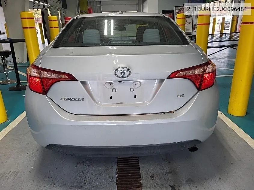 2018 Toyota Corolla L/Le/Xle/Se/Xse VIN: 2T1BURHE2JC096481 Lot: 40889268