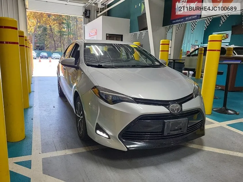 2018 Toyota Corolla L/Le/Xle/Se/Xse VIN: 2T1BURHE4JC100689 Lot: 40889637