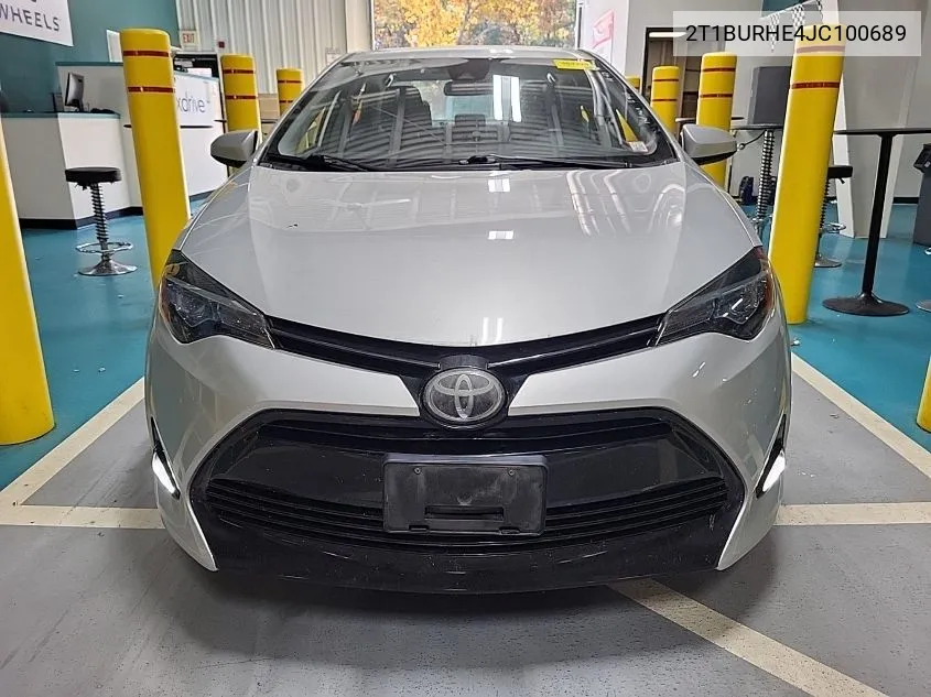 2018 Toyota Corolla L/Le/Xle/Se/Xse VIN: 2T1BURHE4JC100689 Lot: 40889637