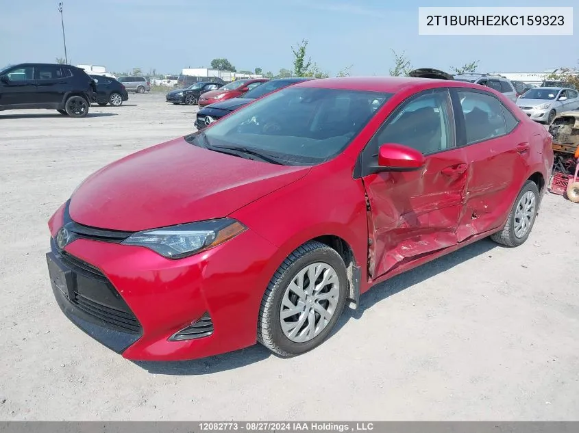 2019 Toyota Corolla VIN: 2T1BURHE2KC159323 Lot: 12082773