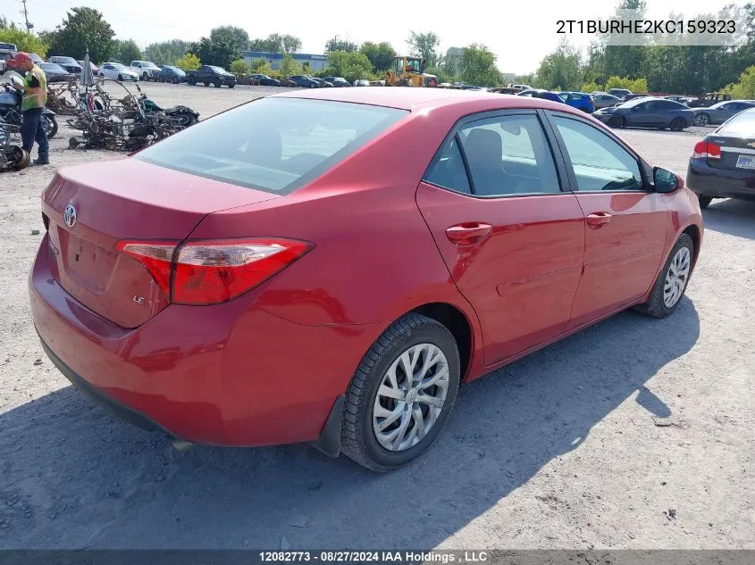 2T1BURHE2KC159323 2019 Toyota Corolla