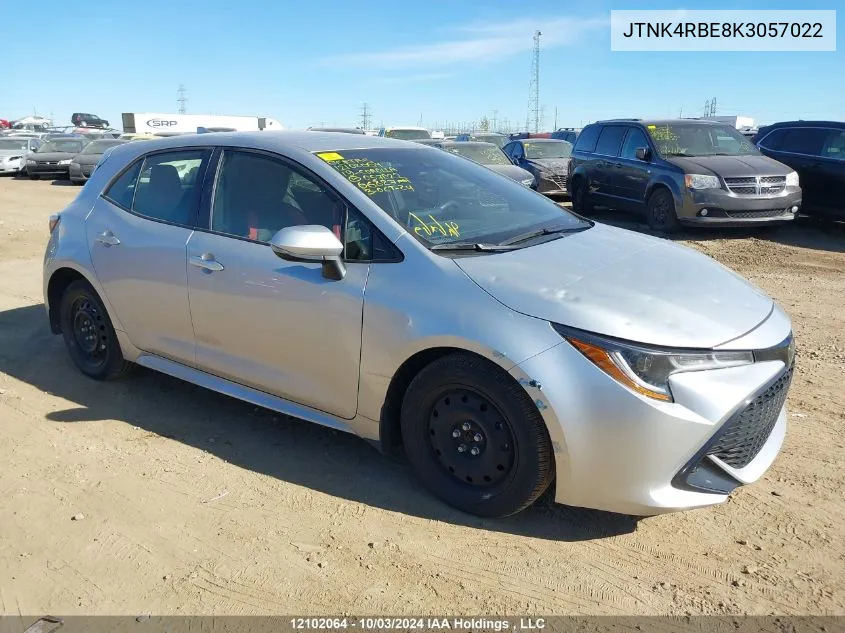 2019 Toyota Corolla Se/Xse VIN: JTNK4RBE8K3057022 Lot: 12102064