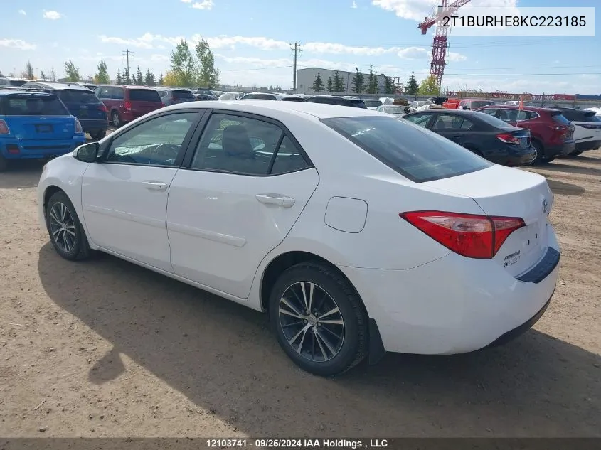 2T1BURHE8KC223185 2019 Toyota Corolla L/Le/Xle/Se/Xse