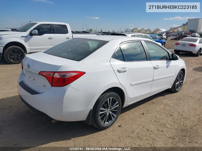 2T1BURHE8KC223185 2019 Toyota Corolla L/Le/Xle/Se/Xse