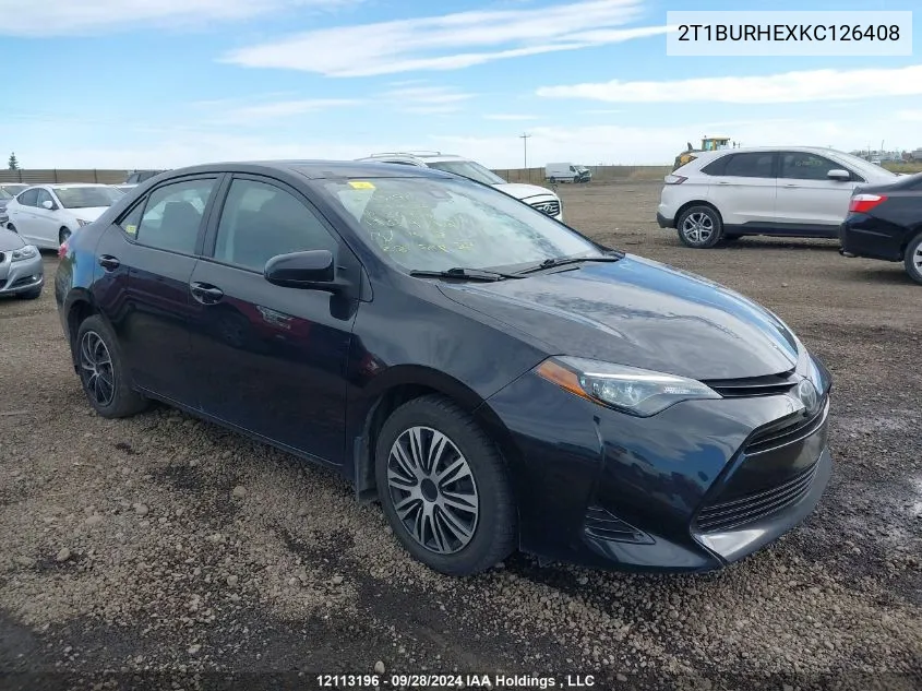 2019 Toyota Corolla L/Le/Xle/Se/Xse VIN: 2T1BURHEXKC126408 Lot: 12113196