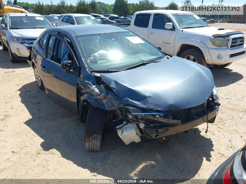 2019 Toyota Corolla L/Le/Xle/Se/Xse VIN: 2T1BURHE2KC131392 Lot: 39254239