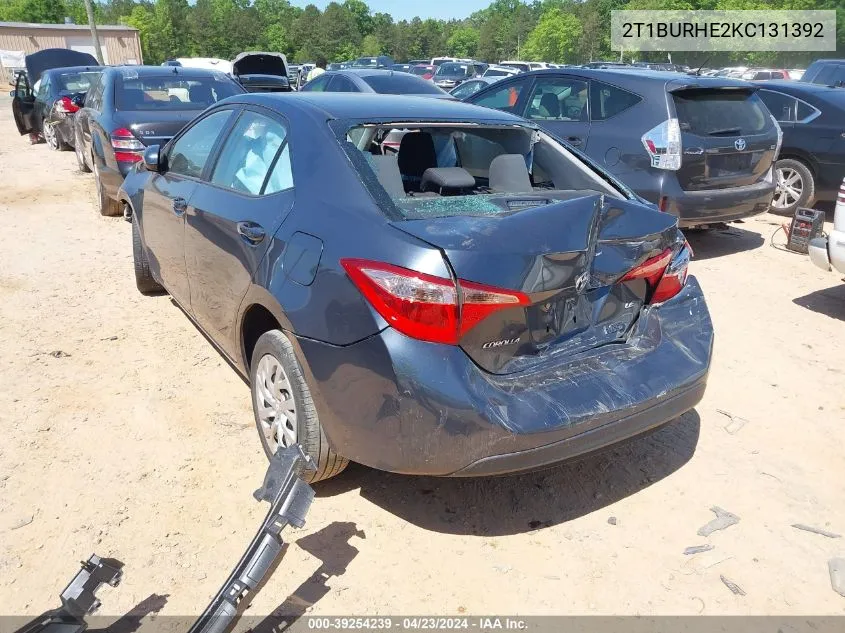 2019 Toyota Corolla L/Le/Xle/Se/Xse VIN: 2T1BURHE2KC131392 Lot: 39254239