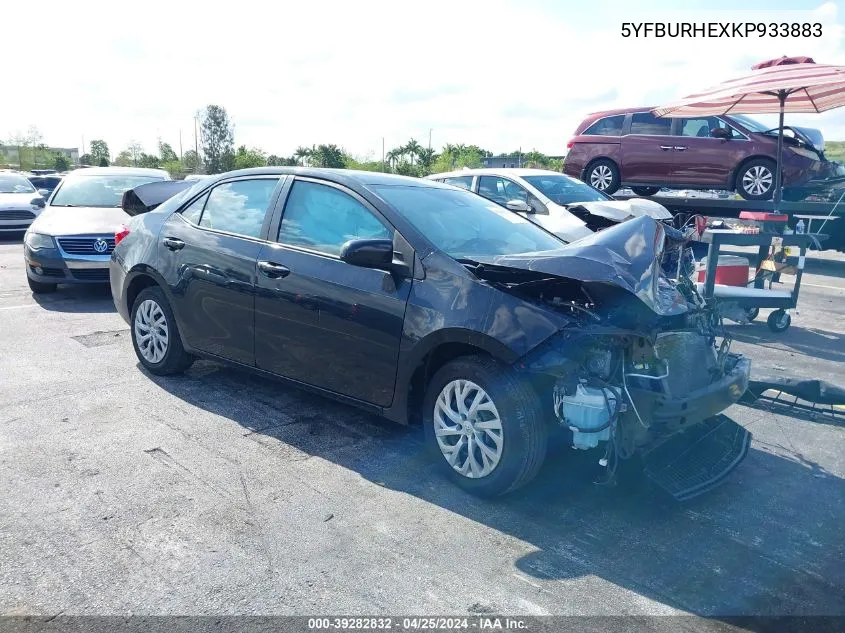 2019 Toyota Corolla Le VIN: 5YFBURHEXKP933883 Lot: 39282832