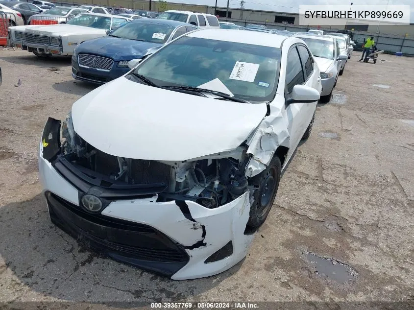 5YFBURHE1KP899669 2019 Toyota Corolla Le