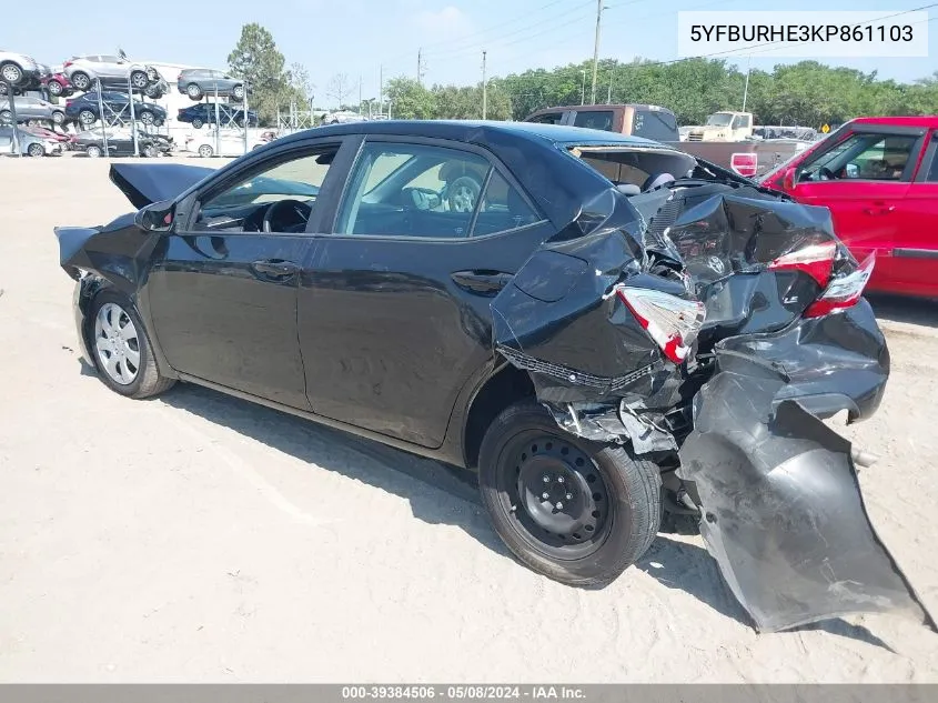 5YFBURHE3KP861103 2019 Toyota Corolla Le