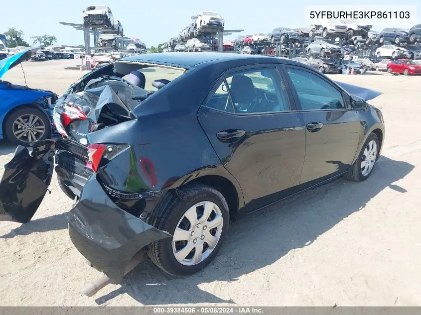 5YFBURHE3KP861103 2019 Toyota Corolla Le