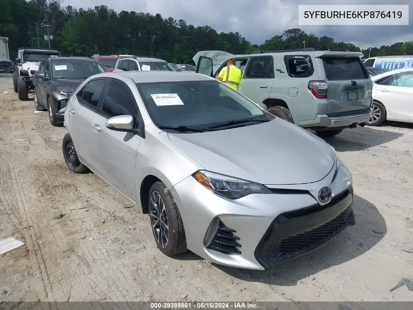 5YFBURHE6KP876419 2019 Toyota Corolla Se