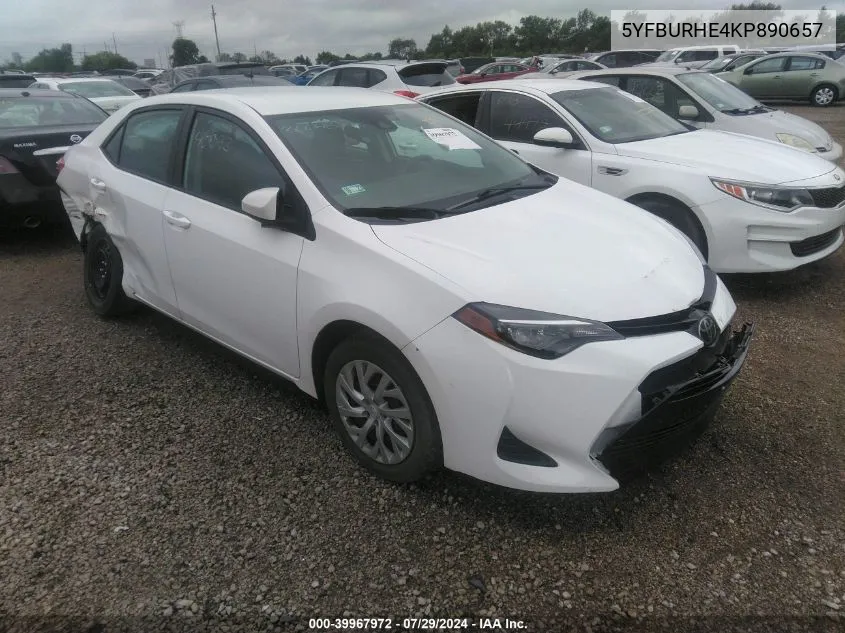 5YFBURHE4KP890657 2019 Toyota Corolla Le