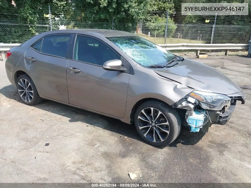 2019 Toyota Corolla Se VIN: 5YFBURHEXKP946147 Lot: 40282194