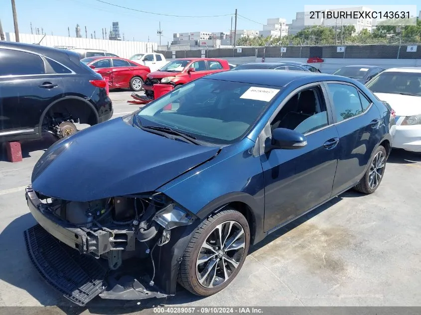 2019 Toyota Corolla Se VIN: 2T1BURHEXKC143631 Lot: 40289057