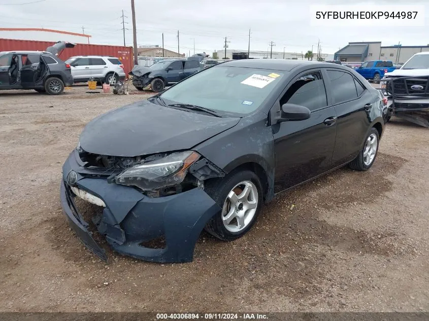 2019 Toyota Corolla L/Le/Xle/Se/Xse VIN: 5YFBURHE0KP944987 Lot: 40306894