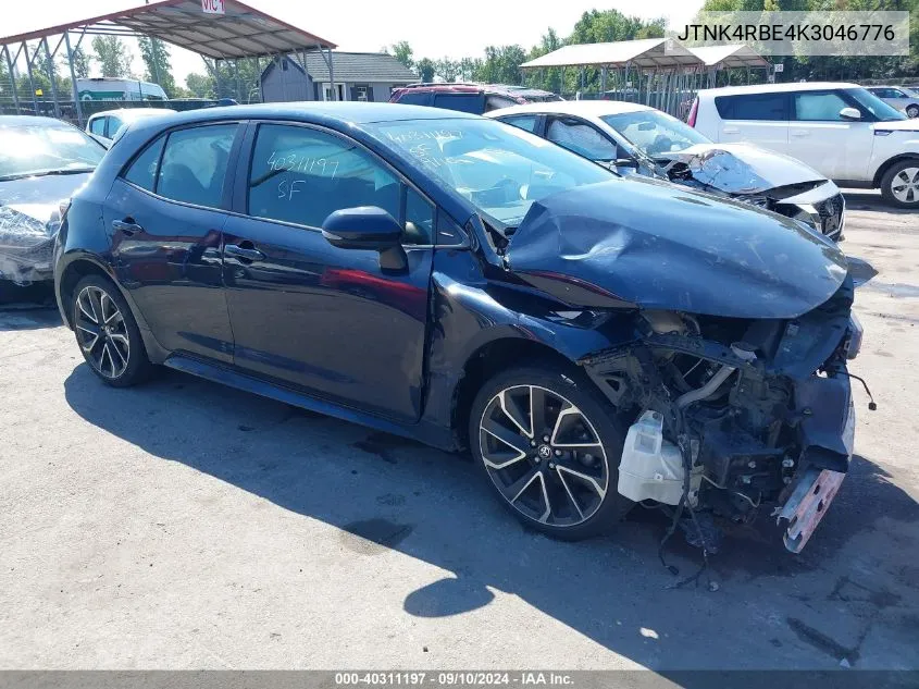 2019 Toyota Corolla Xse VIN: JTNK4RBE4K3046776 Lot: 40311197