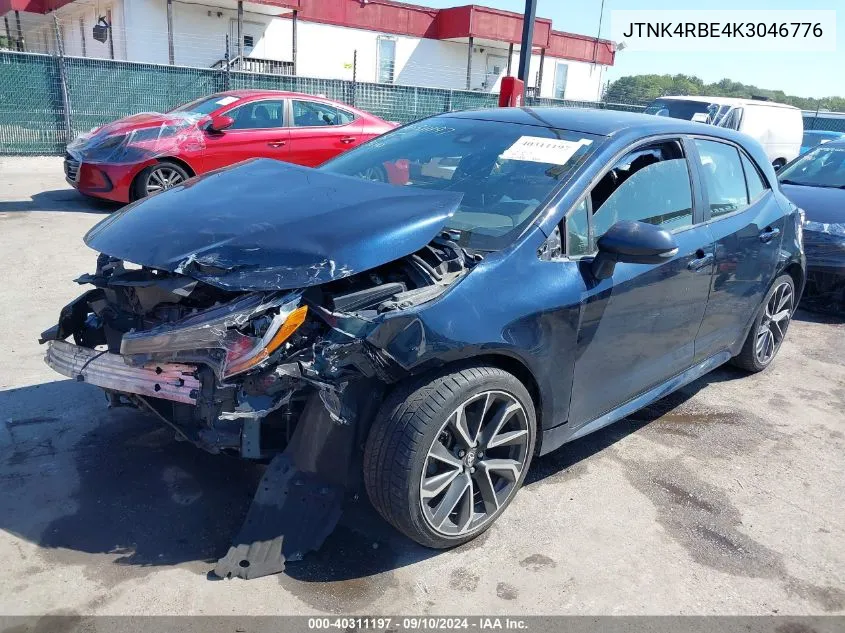 2019 Toyota Corolla Xse VIN: JTNK4RBE4K3046776 Lot: 40311197