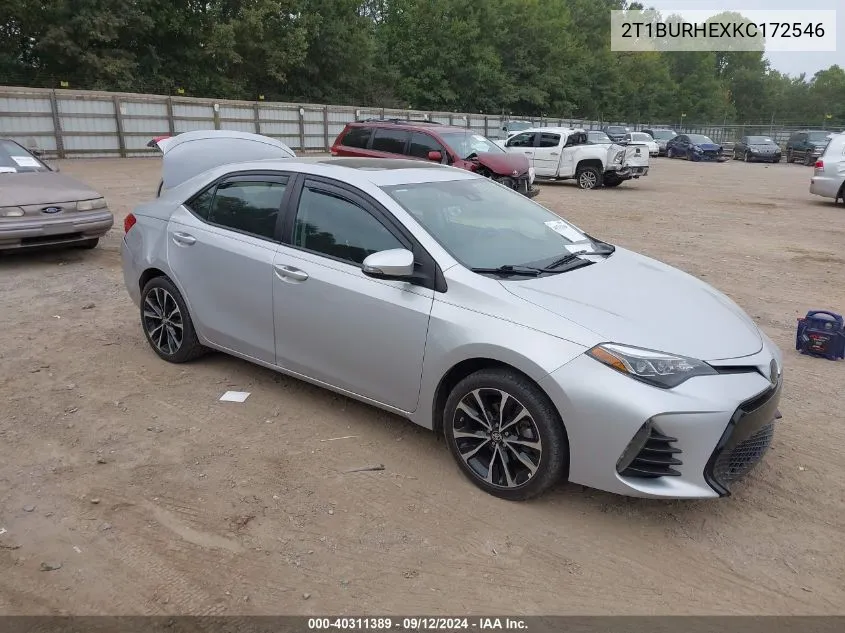 2019 Toyota Corolla L/Le/Xle/Se/Xse VIN: 2T1BURHEXKC172546 Lot: 40311389