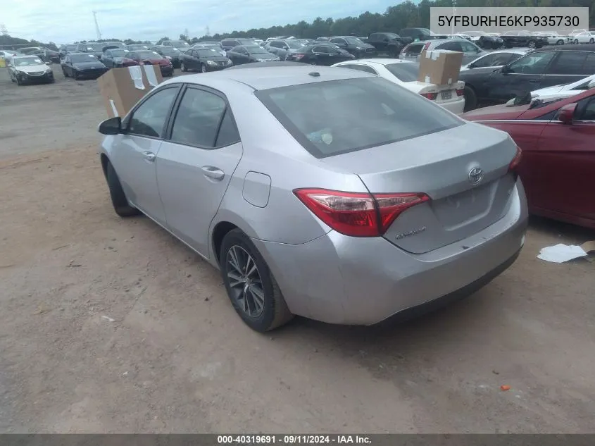 5YFBURHE6KP935730 2019 Toyota Corolla Le