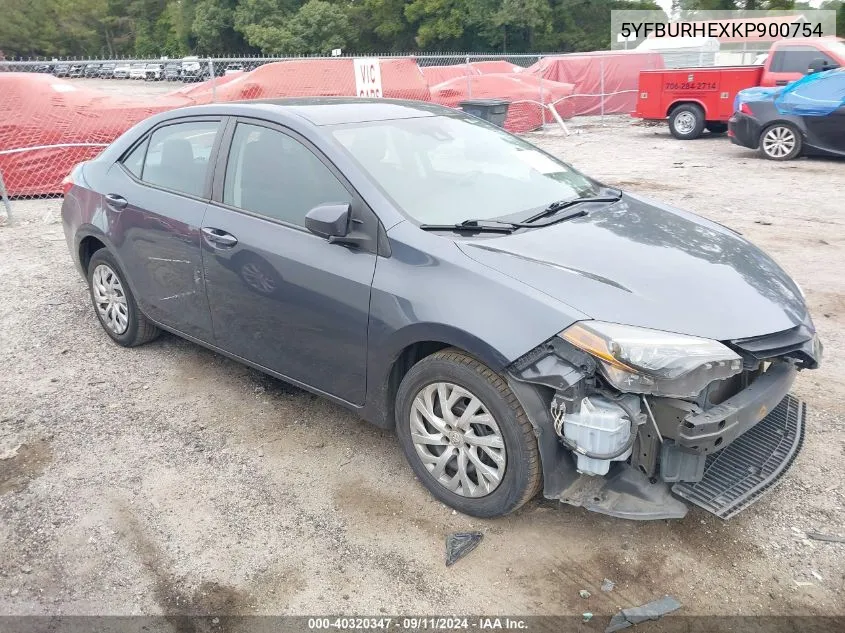 2019 Toyota Corolla L/Le/Xle/Se/Xse VIN: 5YFBURHEXKP900754 Lot: 40320347