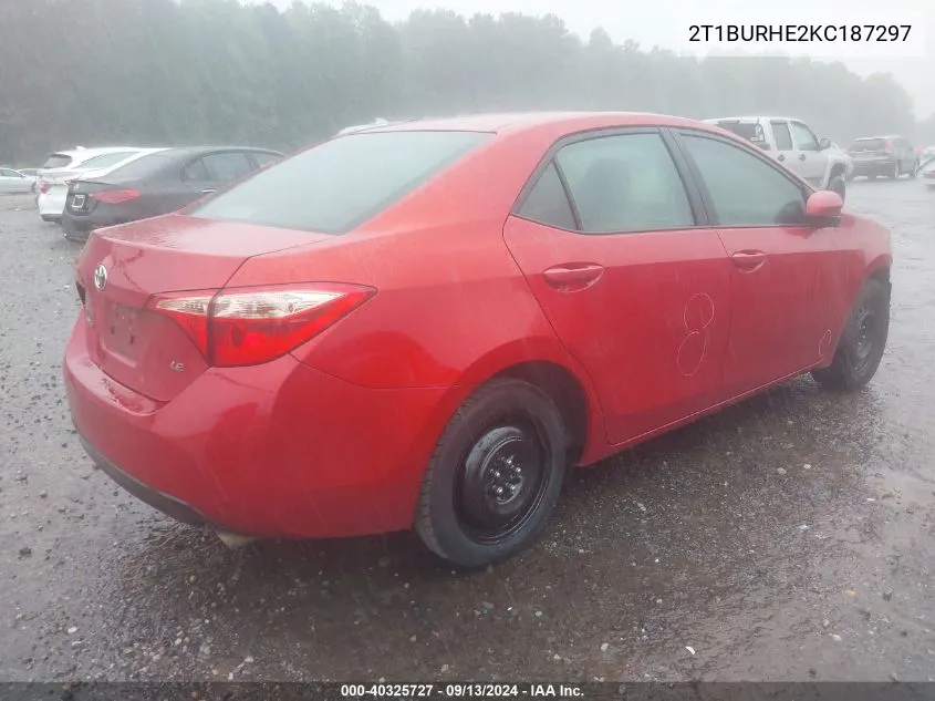 2T1BURHE2KC187297 2019 Toyota Corolla L/Le/Xle/Se/Xse