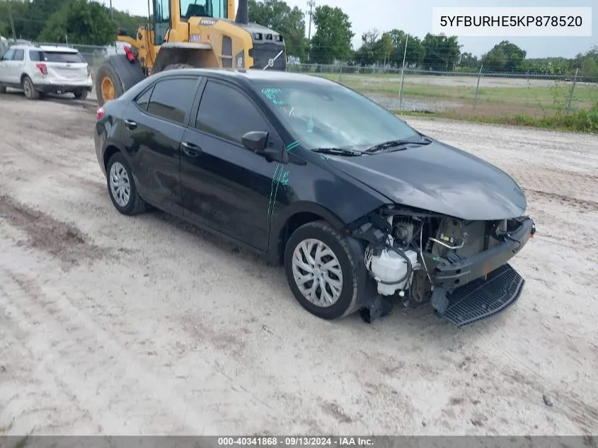 2019 Toyota Corolla Le VIN: 5YFBURHE5KP878520 Lot: 40341868