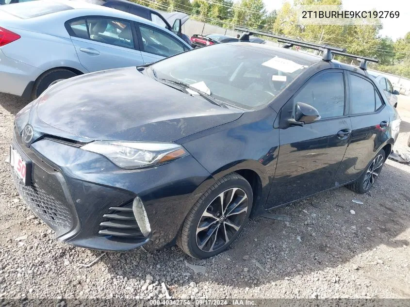 2T1BURHE9KC192769 2019 Toyota Corolla Se