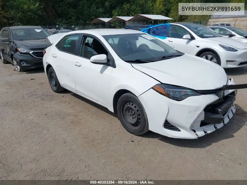 5YFBURHE2KP891659 2019 Toyota Corolla L/Le/Xle/Se/Xse