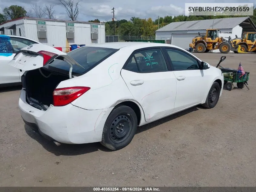 5YFBURHE2KP891659 2019 Toyota Corolla L/Le/Xle/Se/Xse