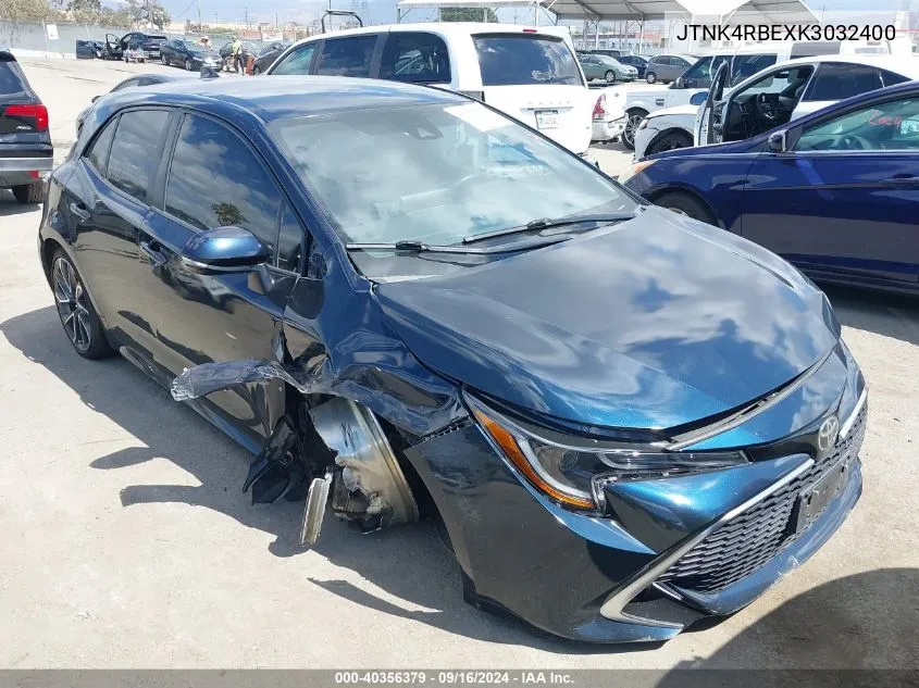 2019 Toyota Corolla Xse VIN: JTNK4RBEXK3032400 Lot: 40356379