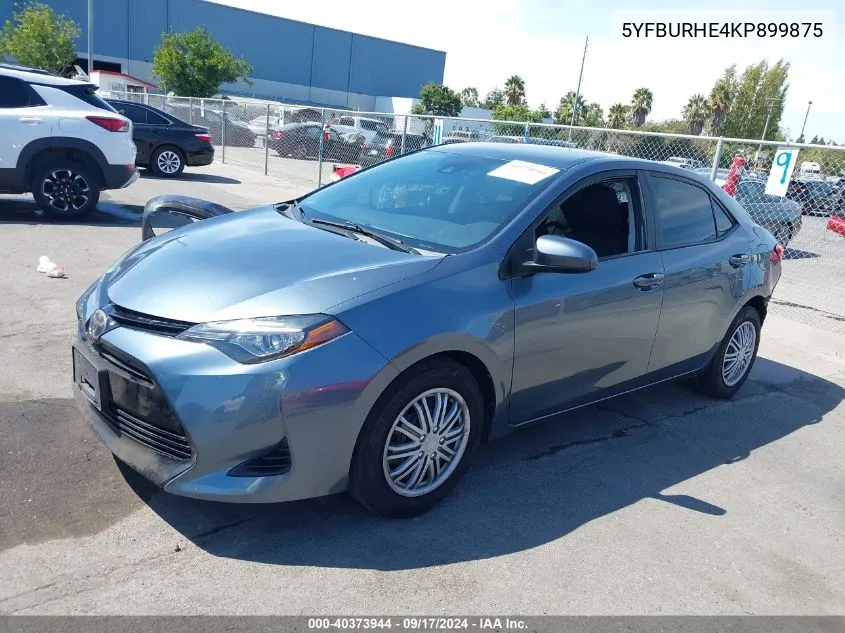 5YFBURHE4KP899875 2019 Toyota Corolla Le