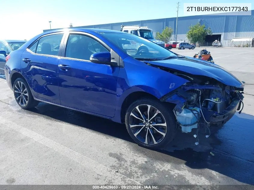 2T1BURHEXKC177343 2019 Toyota Corolla Se