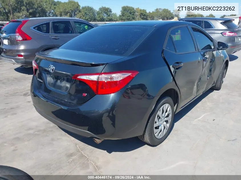 2T1BURHE0KC223262 2019 Toyota Corolla Le