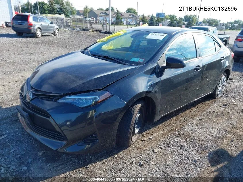 2019 Toyota Corolla Le VIN: 2T1BURHE5KC132696 Lot: 40449680