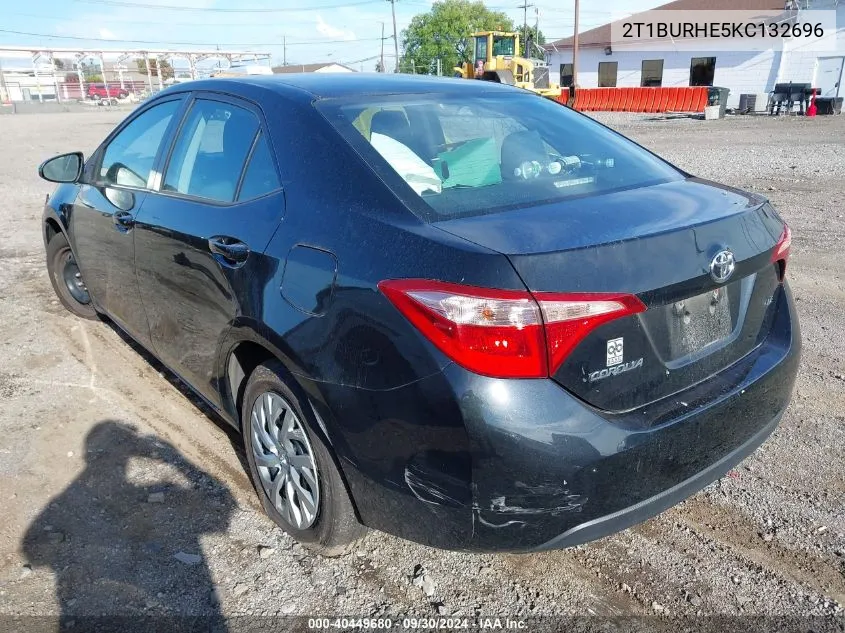 2019 Toyota Corolla Le VIN: 2T1BURHE5KC132696 Lot: 40449680