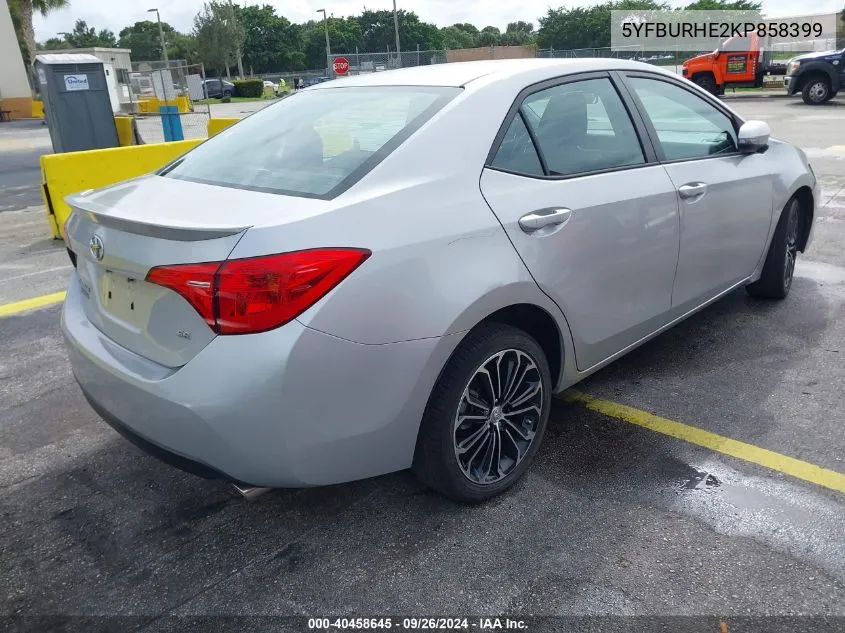 5YFBURHE2KP858399 2019 Toyota Corolla Se