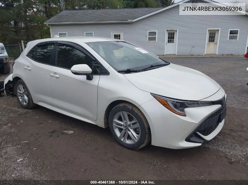 2019 Toyota Corolla Se VIN: JTNK4RBEXK3059306 Lot: 40461368