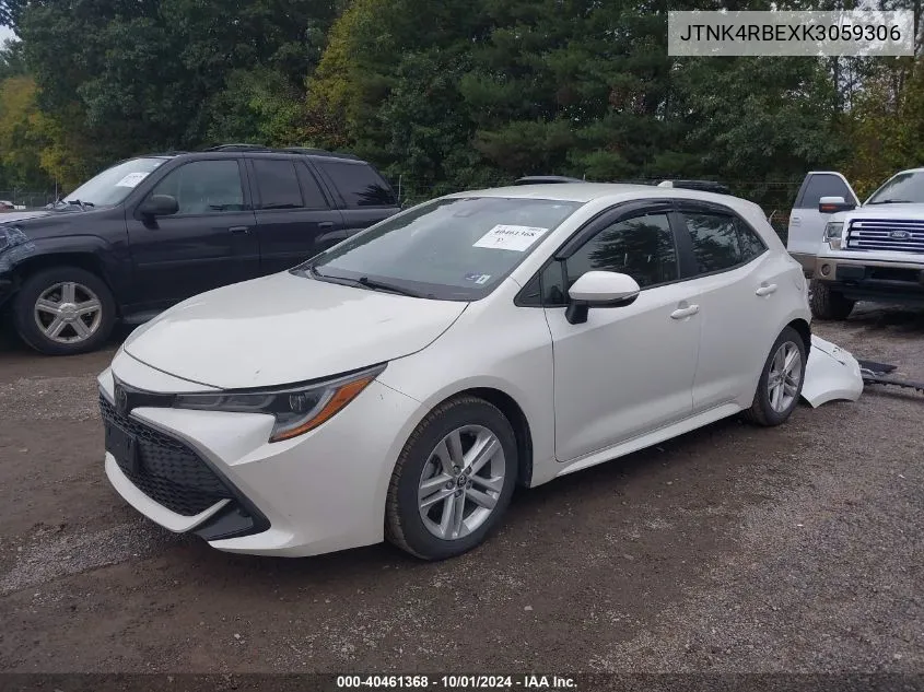 2019 Toyota Corolla Se VIN: JTNK4RBEXK3059306 Lot: 40461368