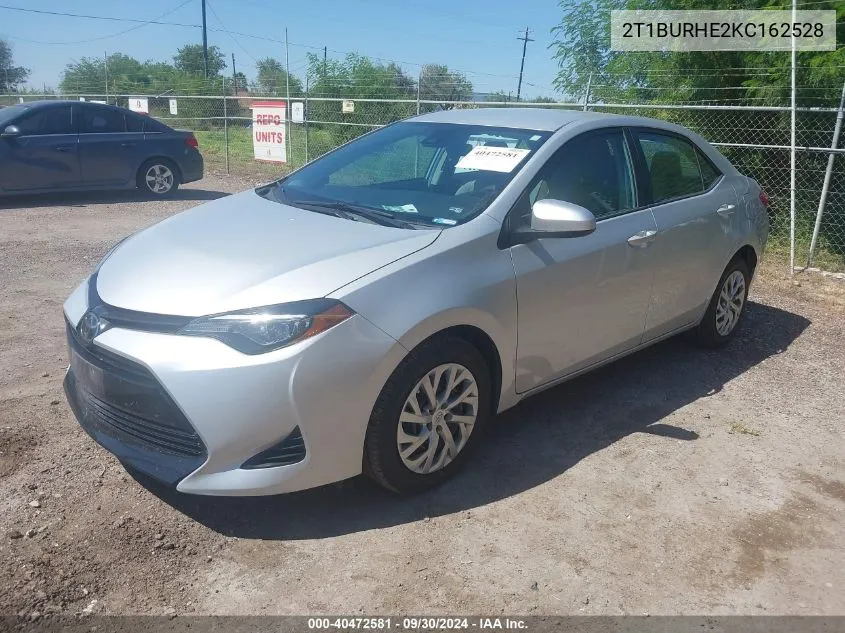 2T1BURHE2KC162528 2019 Toyota Corolla Le