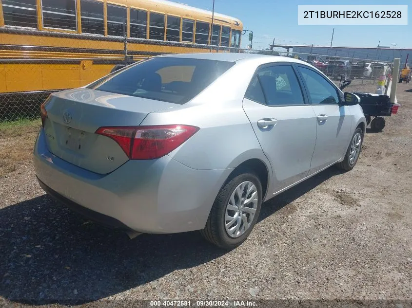 2T1BURHE2KC162528 2019 Toyota Corolla Le