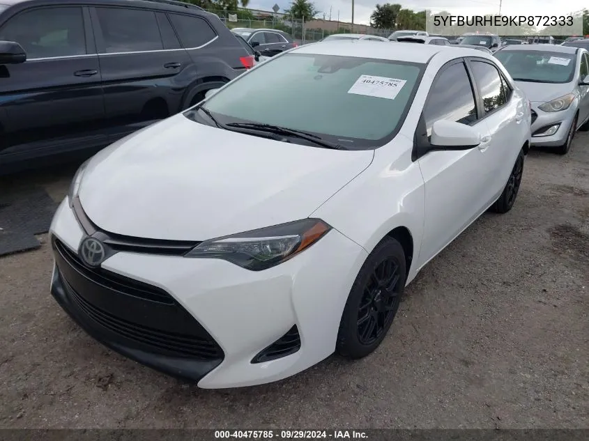 5YFBURHE9KP872333 2019 Toyota Corolla Le