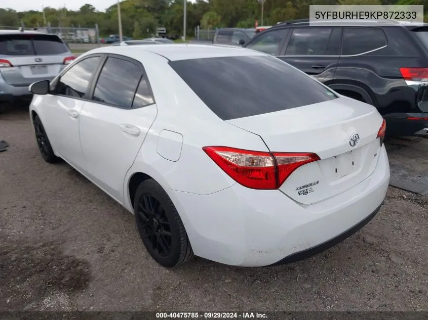 5YFBURHE9KP872333 2019 Toyota Corolla Le